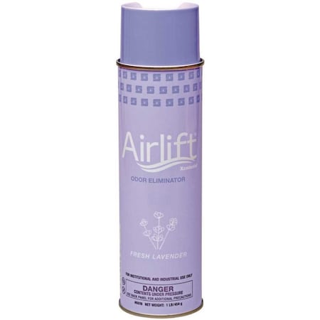 Spartan Chemical Airlift Xcelente Odor Eliminator 16oz. Aerosol Can Fresh lavender Scent Odor Eliminator, 12PK 601900